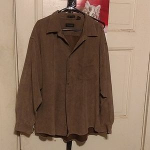Suede Van Heusen button up shirt